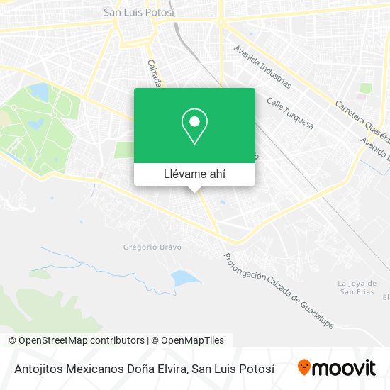 Mapa de Antojitos Mexicanos Doña Elvira