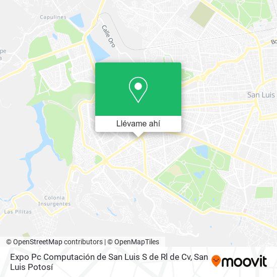 Mapa de Expo Pc Computación de San Luis S de Rl de Cv