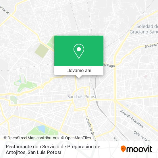 Mapa de Restaurante con Servicio de Preparacion de Antojitos