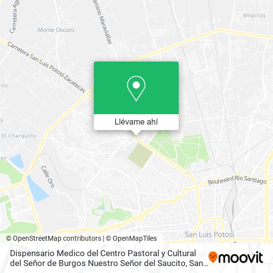 Mapa de Dispensario Medico del Centro Pastoral y Cultural del Señor de Burgos Nuestro Señor del Saucito