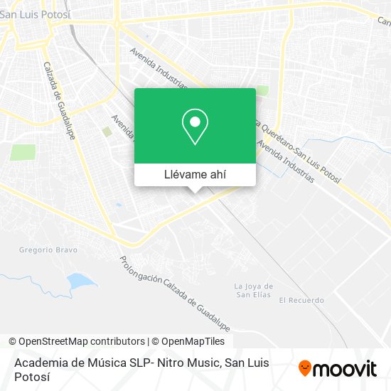 Mapa de Academia de Música SLP- Nitro Music
