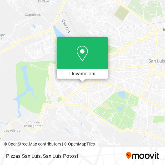 Mapa de Pizzas San Luis