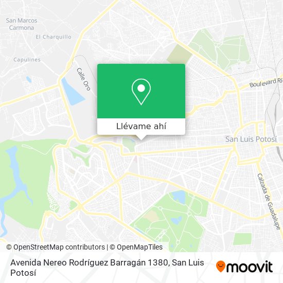 Cómo llegar a Avenida Nereo Rodríguez Barragán 1380 en San Luis Potosí en  Autobús?