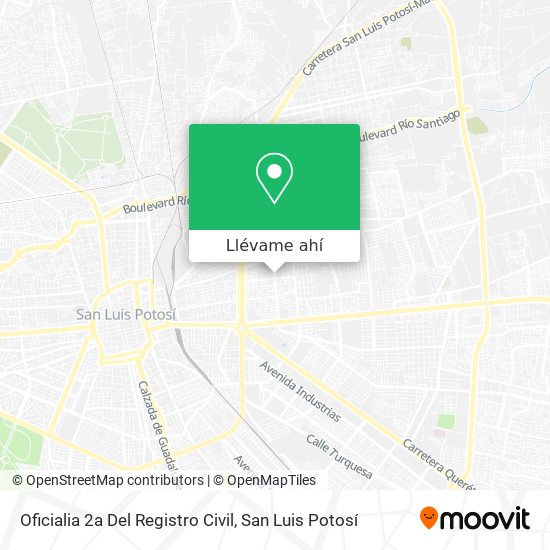 Cómo llegar a Oficialia 2a Del Registro Civil en San Luis Potosí en Autobús?