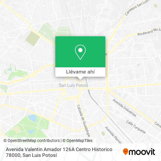Mapa de Avenida Valentin Amador 126A Centro Historico 78000