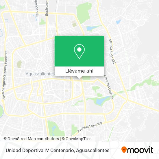 Mapa de Unidad Deportiva IV Centenario