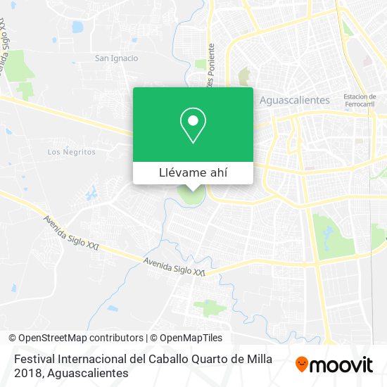 Mapa de Festival Internacional del Caballo Quarto de Milla 2018