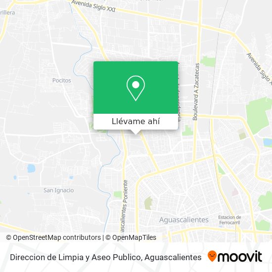 Mapa de Direccion de Limpia y Aseo Publico