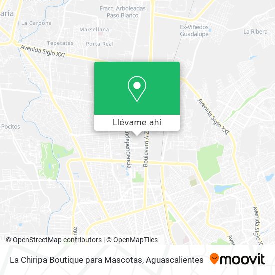 Mapa de La Chiripa Boutique para Mascotas