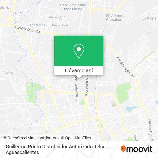 Mapa de Guillermo Prieto.Distribuidor Autorizado Telcel