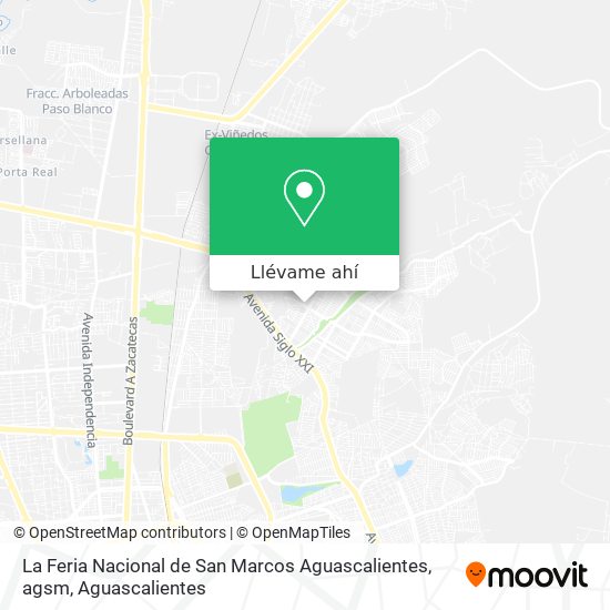 Mapa de La Feria Nacional de San Marcos Aguascalientes, agsm