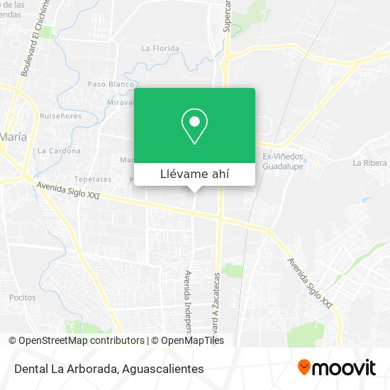 Mapa de Dental La Arborada
