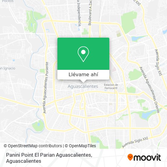 Mapa de Panini Point El Parian Aguascalientes