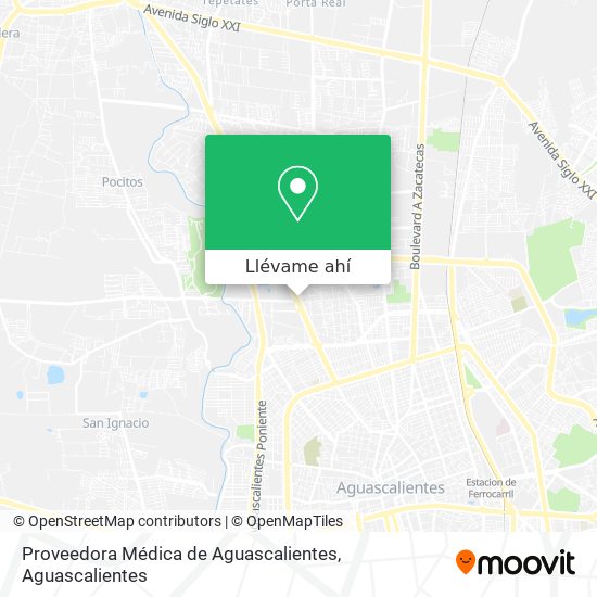 Mapa de Proveedora Médica de Aguascalientes