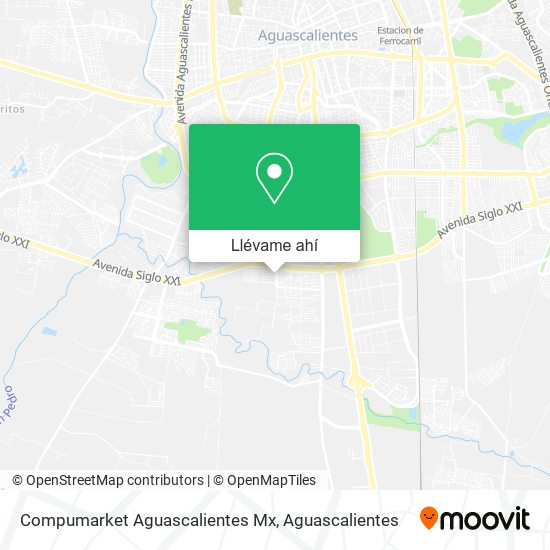 Mapa de Compumarket Aguascalientes Mx