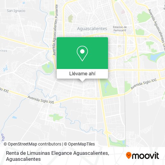 Mapa de Renta de Limusinas Elegance Aguascalientes