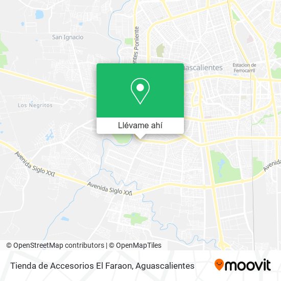 Mapa de Tienda de Accesorios El Faraon