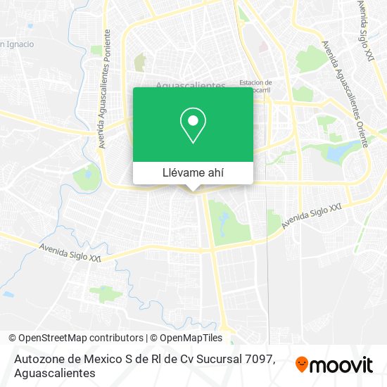 Mapa de Autozone de Mexico S de Rl de Cv Sucursal 7097