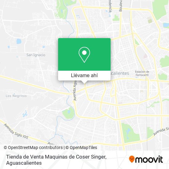 Mapa de Tienda de Venta Maquinas de Coser Singer