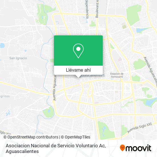 Mapa de Asociacion Nacional de Servicio Voluntario Ac