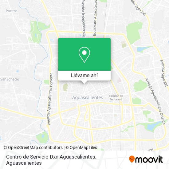 Mapa de Centro de Servicio Dxn Aguascalientes