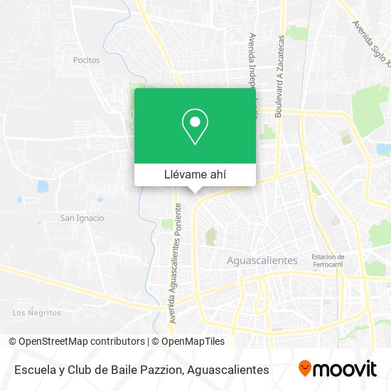 Mapa de Escuela y Club de Baile Pazzion