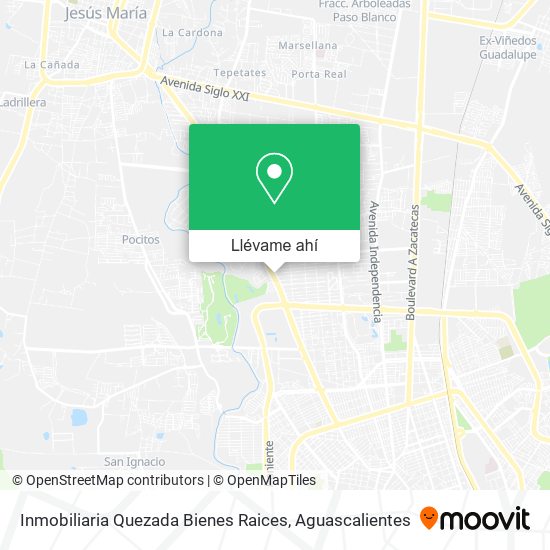 Mapa de Inmobiliaria Quezada Bienes Raices