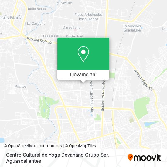 Mapa de Centro Cultural de Yoga Devanand Grupo Ser