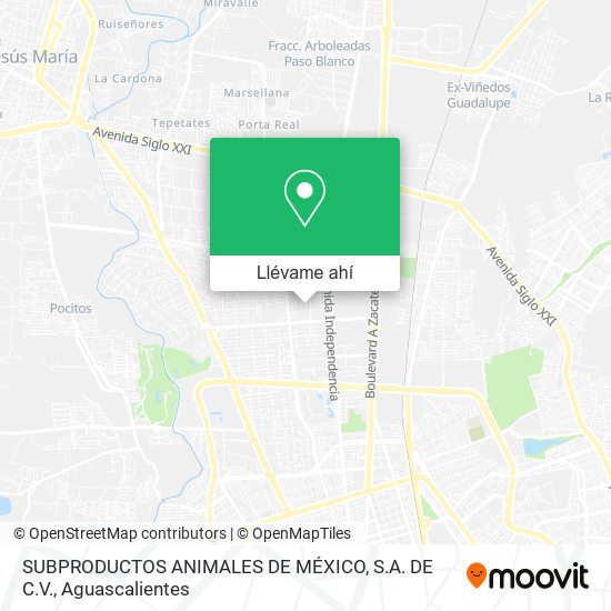Mapa de SUBPRODUCTOS ANIMALES DE MÉXICO, S.A. DE C.V.