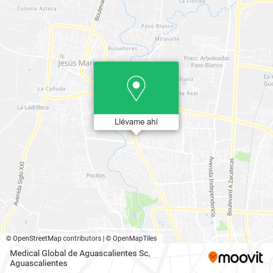 Mapa de Medical Global de Aguascalientes Sc