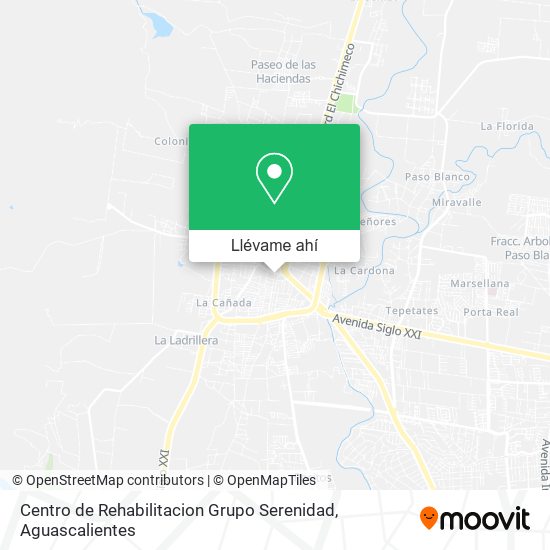 Mapa de Centro de Rehabilitacion Grupo Serenidad