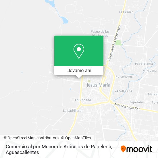 Mapa de Comercio al por Menor de Articulos de Papeleria