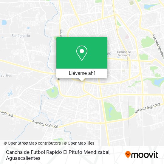 Mapa de Cancha de Futbol Rapido El Pitufo Mendizabal