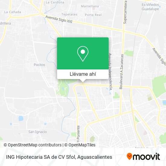 Mapa de ING Hipotecaria SA de CV Sfol