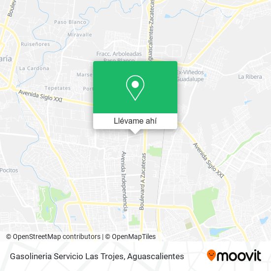 Mapa de Gasolineria Servicio Las Trojes