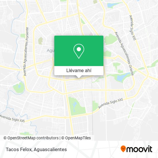 Mapa de Tacos Felox