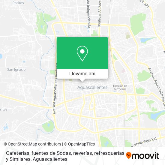 Mapa de Cafeterías, fuentes de Sodas, neverías, refresquerías y Similares