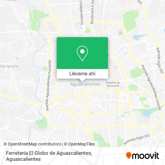 Mapa de Ferretería El Globo de Aguascalientes