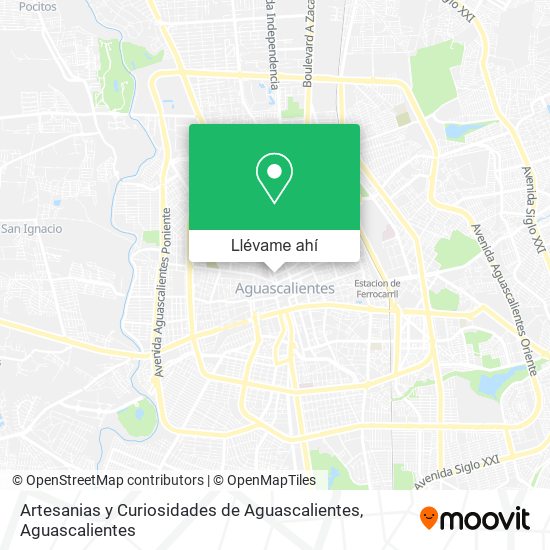 Mapa de Artesanias y Curiosidades de Aguascalientes