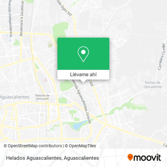 Mapa de Helados Aguascalientes