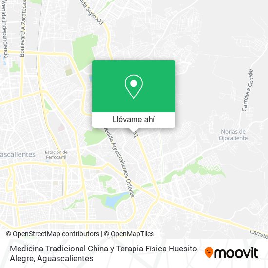 Mapa de Medicina Tradicional China y Terapia Física Huesito Alegre