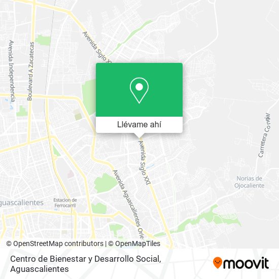 Mapa de Centro de Bienestar y Desarrollo Social