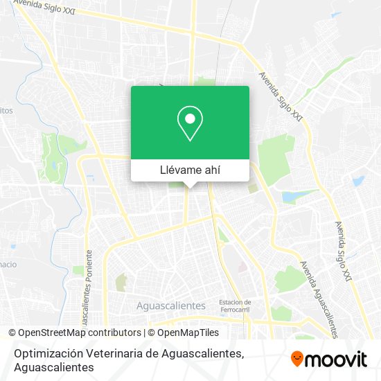 Mapa de Optimización Veterinaria de Aguascalientes
