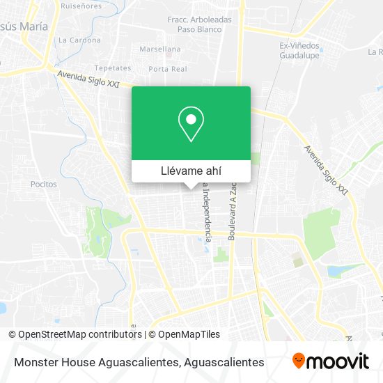Mapa de Monster House Aguascalientes