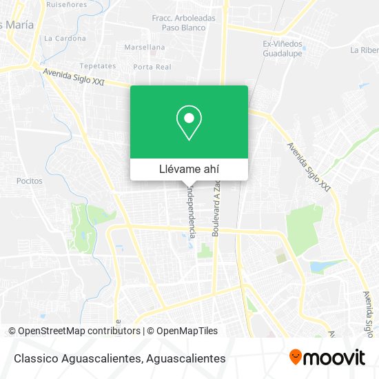 Mapa de Classico Aguascalientes