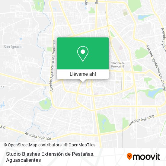 Mapa de Studio Blashes Extensión de Pestañas