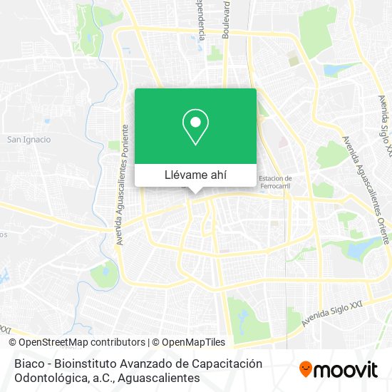 Mapa de Biaco - Bioinstituto Avanzado de Capacitación Odontológica, a.C.