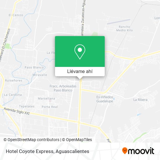 Mapa de Hotel Coyote Express