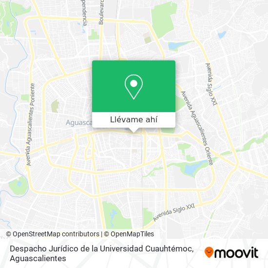 Mapa de Despacho Jurídico de la Universidad Cuauhtémoc