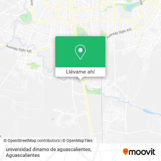 Mapa de universidad dinamo de aguascalientes